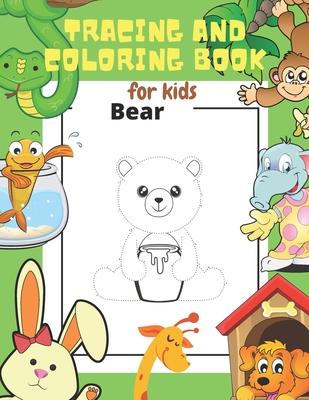 Tracing and Coloring Book for Kids: Let Your Kids Practice Drawing 36 Cute Animals and Have Fun While Learning. Your Kids Will Get to know the Names o