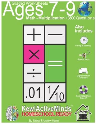 Grade 3 Worksheets - Math Multiplication, HomeSchool Ready +3500 Questions: Includes Timing & Scoring, Answer Keys, Knowledgebase Support