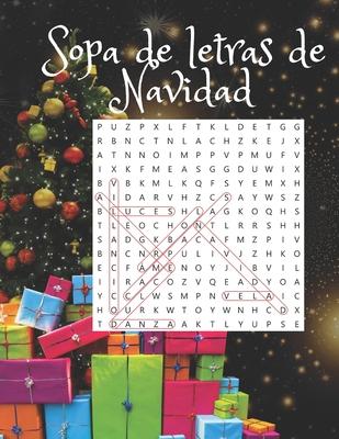 sopa de letras de navidad: Libro de bsqueda de palabras en espaol para adultos con soluciones . Spanish Christmas Wordsearch