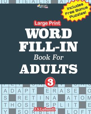 Large Print WORD FILL-IN Book For ADULTS; Vol.3 Subscription