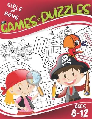 Games and Puzzles Ages 8-12: Fun and Challenging Games for Girls and Boys: Mazes, Find the Difference, Wordsearch, Sudoku.