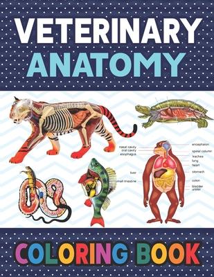 Veterinary Anatomy Coloring Book: Learn The Veterinary Anatomy With Fun & Easy. Animal Anatomy and Veterinary Physiology Coloring Book. Dog Cat Horse