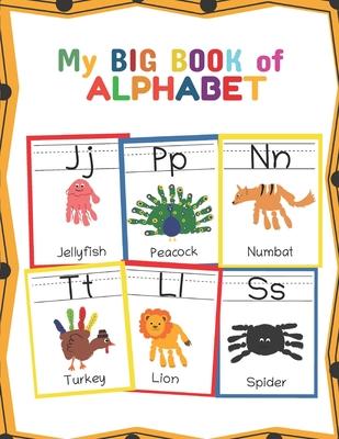 My Big Book of Alphabet: ABC Animal Handprint End of the year activity, Ages 3-5, PreK, Kindergarten, Preschool, Gift