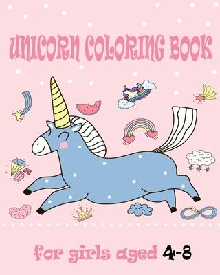 unicorn coloring book for girls aged 4-8: Funny Coloring BOOK for girls aged 4-8 with Beautiful Coloring Pages