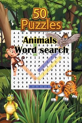 50 Puzzles Animals word search: 50 Puzzles, Word Find Puzzle Book For Kids And Adults,6 x 9, Matte