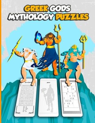 Greek Gods MythologY Puzzles: Large Print Word Search and Intricate Mazes Activity with Easy to Medium and Extreme Sudoku for Adult Anxiety - Ancien