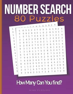 Number Search: Search and Find Number Puzzle Activity Book for Adults