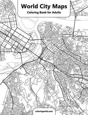 World City Maps Coloring Book for Adult