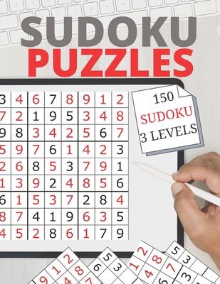 sudoku puzzles 150 SODUKU 3 LEVELS: the best 150 SODUKU 3 LEVELS 174 page, 8.5 x 11 inches, white paper.