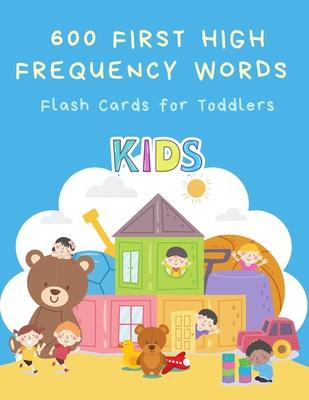 600 First High Frequency Words Flash Cards for Toddlers: Fun learning animal, alphabet letter A-Z, numbers, shapes and colors flashcards vocabulary En