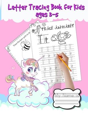 letter Tracing Book for Kids Ages 3-5: Shapes, numbers and letter tracing book for preschoolers. Over 120 pages. From easy to difficult fun tracing ac