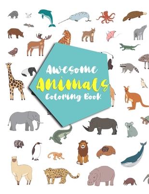 Awesome Animals Coloring Book: Coloring Books For Kids Aged 7+