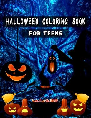 Halloween Coloring Books for Teens: Unique illustrations, Pumpkin, Ghost, Witches, Haunted Houses and More (8.5" x 11"), 100 Pages, (Teens & Adult Col