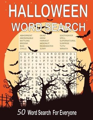 Halloween Word Search: Puzzle Book for Adult with Solutions, Easy to Hard Levels for ... Perfect for Giving Halloween Gifts for All!