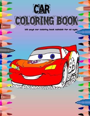 Car Coloring Book: 100 page car coloring book suitable for all ages