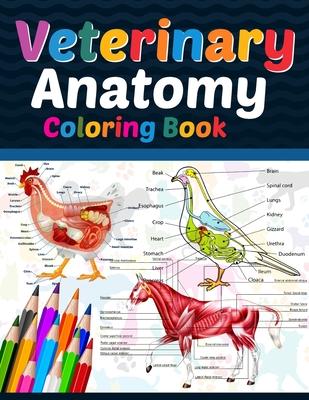 Veterinary Anatomy Coloring Book: Veterinary Anatomy Coloring Book For Medical, High School Students. Anatomy Coloring Book for kids. Veterinary Anato