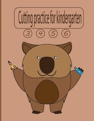 cutting practice for kindergarten: learning to cut with scissors for kids, scissor skills preschool for kids age 3-5, cut and glue workbook