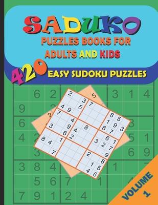 Saduko Puzzle Books for Adults and Kids: 420 Easy Puzzles for Beginners Adults and Kids with Answers, Large Print 6 Puzzles/Page