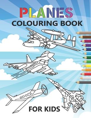 Planes Colouring Book: 35 aeroplanes colouring pages for kids of Aircrafts, Fighter Jets, Stealth Bombers, biplanes and More