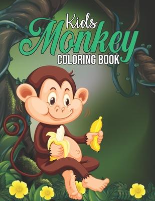 Kids Monkey Coloring Book: Rainforest Jungle Themed Coloring Book for Monkey Lovers - Stress Relieving Spider Monkey Coloring Book for Pre K, Kin