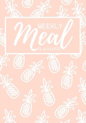 Weekly Meal Planner: Weeks of Menu Planning Pages with Weekly Grocery Shopping List Light Pink Pattern