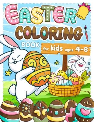 Easter Coloring Book for Kids ages 4-8: 44 Funny Animals with their Easter Eggs to color - Easter activity book for girls and boys - Religious christi