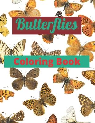 Butterflies Coloring Book: Awesome Coloring book for Kids featuring adorable Butterflies with beautiful patterns, for ages (2-3, 3-5, 5-8, and 8-