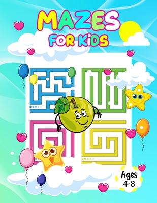 Mazes for kids ages 4-8: Awesome Mazes and Puzzles Activity Book for Kids: Mazes, Word Search, Connect the Dots, Coloring, Picture Puzzles, and