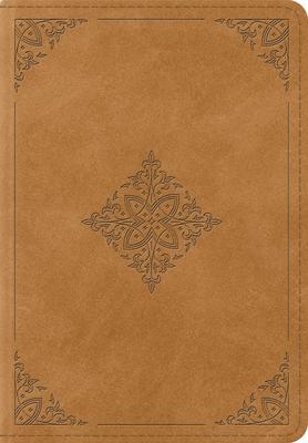 ESV Large Print Bible (Trutone, Nubuck Caramel, Fleur-De-Lis Design)