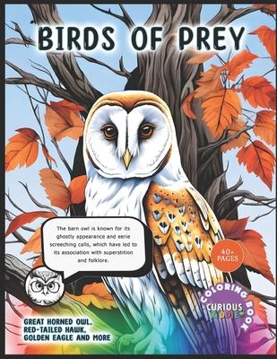 Birds of Prey, Kids Nature Book, Barn Owls, Red-Tailed Hawks, Golden Eagles and more: Educational Coloring Book Subscription