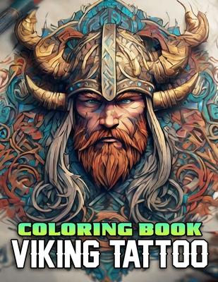 Viking Tattoo Coloring Book: Intricate Norse Warrior Art for Relaxation. Unique Celtic and Nordic Designs