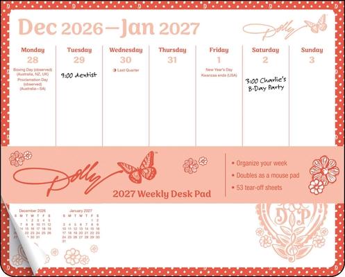 Dolly Parton 2027 Weekly Desk Pad Calendar Subscription