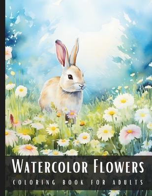 Watercolor Coloring Book for Adults: Large Print Stress Relief Adult Coloring Book with Botanical, Wildflower Sceneries and Animal Motifs - 50 Colorin Subscription