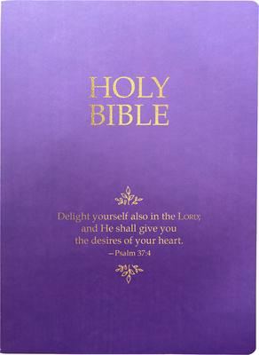 Kjver Holy Bible, Delight Yourself in the Lord Life Verse Edition, Large Print, Royal Purple Ultrasoft: (King James Version Easy Read, Red Letter, Psa