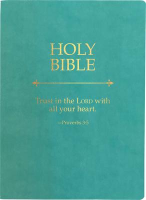 Kjver Holy Bible, Trust in the Lord Life Verse Edition, Large Print, Coastal Blue Ultrasoft: (King James Version Easy Read, Teal, Red Letter, Proverbs