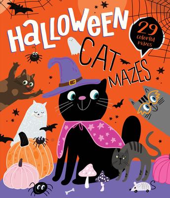 Halloween Cat Mazes: 29 Colorful Mazes