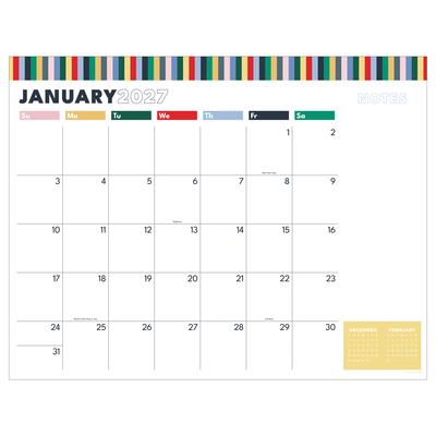 Cal 2027- Long Weekend Large Desk Pad Monthly Blotter Subscription