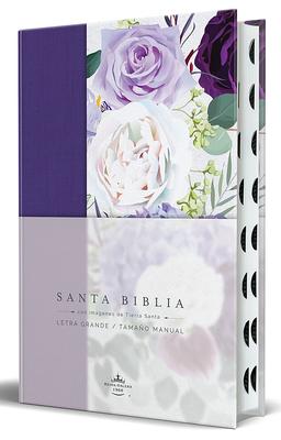 Biblia Rvr1960 Tapa Dura Y Tela Morada Con Flores Tamao Manual Con ndice / Spa Nish Bible Rvr 1960, Hardcover, Purple Cloth with Flowers, Handy Size