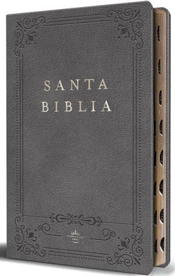 Biblia Rvr 1960 Letra Grande Tamao Manual, Piel Gris Con ndice / Spanish Bible Rvr 1960 Handy Size Large Print Leathersoft Gray with Index Subscription
