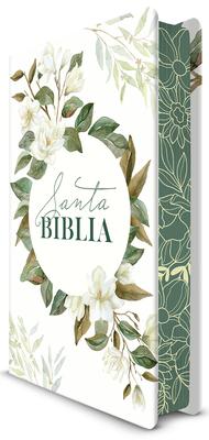 Biblia Rvr 1960 Letra Grande Tamao Manual, Tapa Dura Con Flores Blancas Y Cantos Pintados / Spanish Bible Rvr 1960 Handy Size White Flowers Sprayed E Subscription
