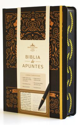 Biblia de Apuntes Rvr 1960 Td, Negro Y Oro (Edicin Cantos Pintados) / Spanish Journaling Bible Rvr 1960 Hc Black and Gold Subscription