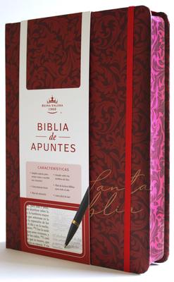 Biblia de Apuntes Rvr 1960 Tapa Dura, Vino Tinto (Edicin Cantos Pintados) / Spanish Journalling Bible Rvr 1960 Hardcover Burgundy