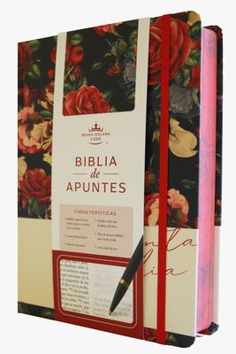 Biblia de Apuntes Rvr 1960 Tapa Dura, Azul Oscuro Con Flores (Edicin Cantos Pintados) / Spanish Journaling Bible Rvr 1960 Hardcover Dark Blue with Fl Subscription