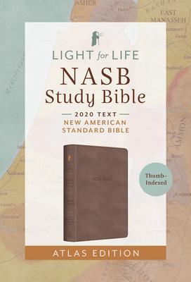 The Light for Life NASB Study Bible--Atlas Edition [Thumb Indexed] (Mocha Brown)