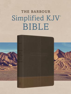 The Barbour Simplified KJV Bible--Deluxe Edition [Two-Tone Brown Stitched Cross] Subscription