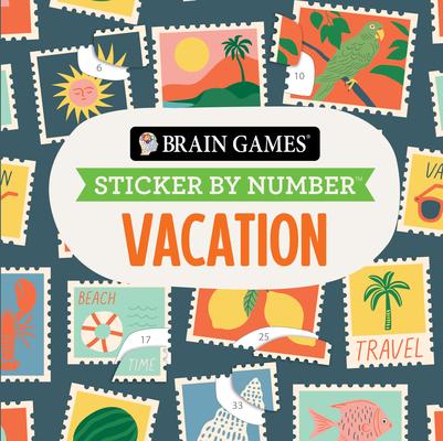 Brain Games - Sticker by Number Compact Edition: Vacation 7x7 Inches Travel Size Activity Book for Adults & Kids 7+ Subscription