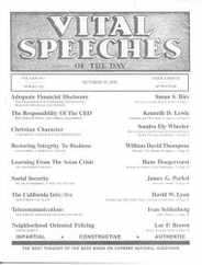 Vital Speeches of the Day Magazine Subscription