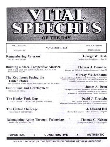 Vital Speeches Of The Day Magazine Subscription Discount - DiscountMags.com