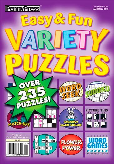 Approved Easy & Fun Variety Puzzles