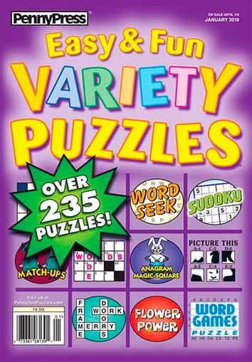 Approved Easy & Fun Variety Puzzles